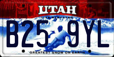 UT license plate B259YL