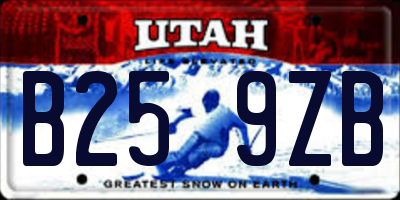 UT license plate B259ZB