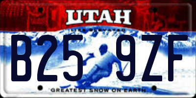 UT license plate B259ZF