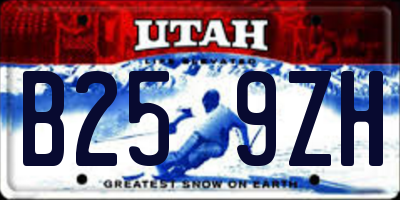 UT license plate B259ZH