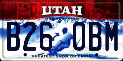 UT license plate B260BM