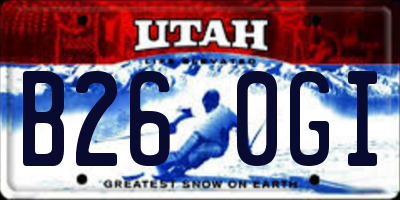 UT license plate B260GI