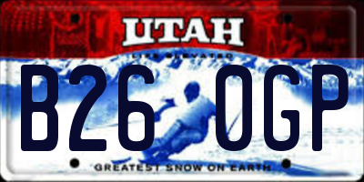 UT license plate B260GP
