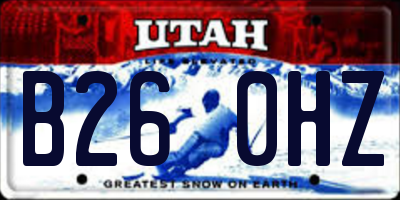 UT license plate B260HZ