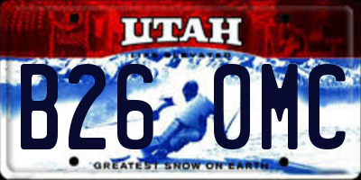 UT license plate B260MC