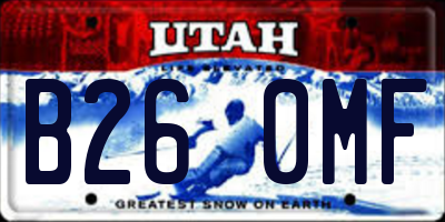 UT license plate B260MF