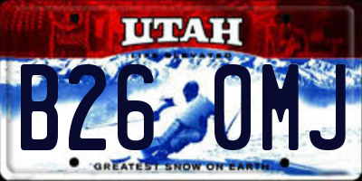 UT license plate B260MJ