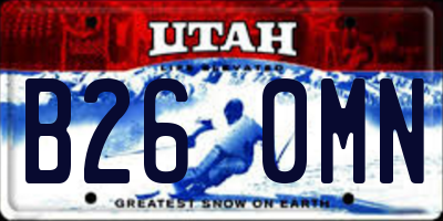 UT license plate B260MN