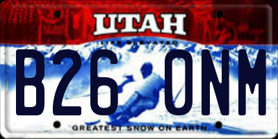 UT license plate B260NM