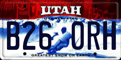 UT license plate B260RH