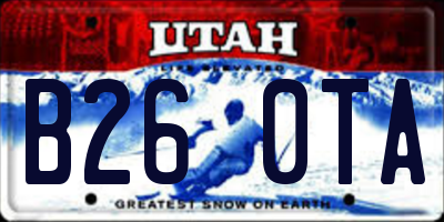 UT license plate B260TA