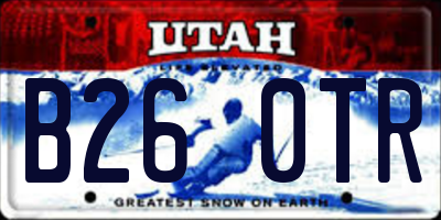 UT license plate B260TR