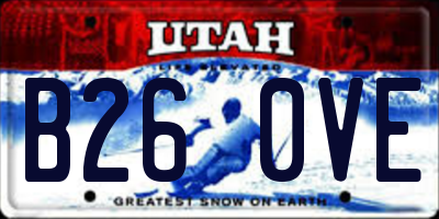 UT license plate B260VE