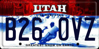 UT license plate B260VZ