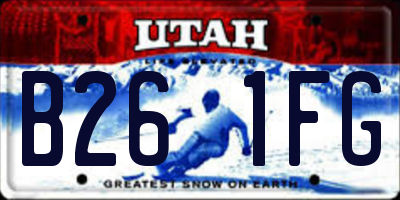UT license plate B261FG