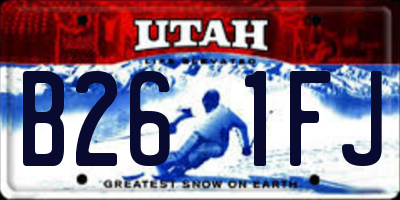 UT license plate B261FJ