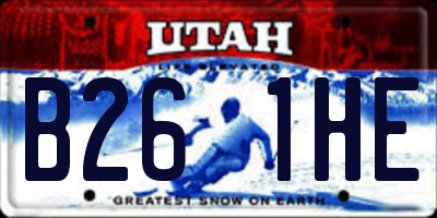 UT license plate B261HE