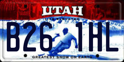 UT license plate B261HL