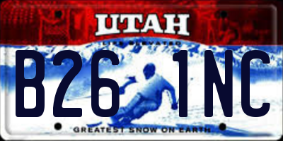 UT license plate B261NC