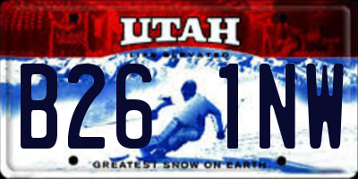 UT license plate B261NW