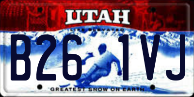 UT license plate B261VJ