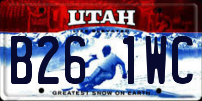 UT license plate B261WC