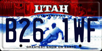 UT license plate B261WF