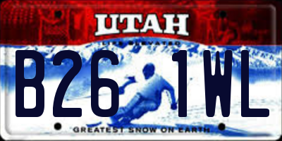 UT license plate B261WL