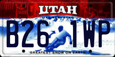 UT license plate B261WP