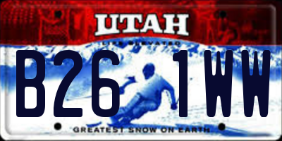UT license plate B261WW