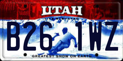 UT license plate B261WZ