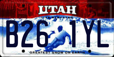 UT license plate B261YL