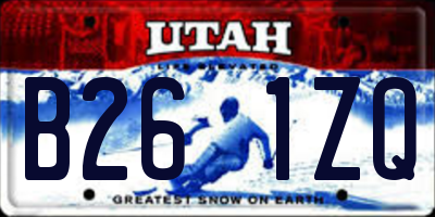 UT license plate B261ZQ