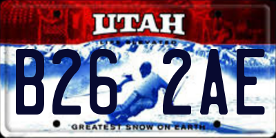 UT license plate B262AE