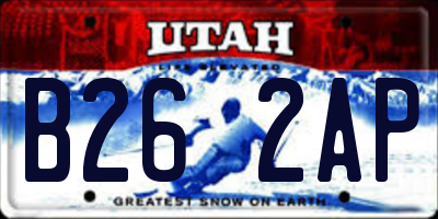 UT license plate B262AP