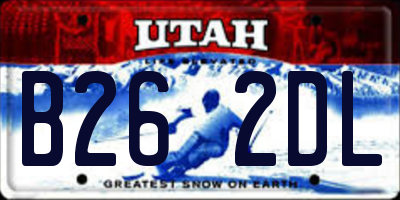 UT license plate B262DL