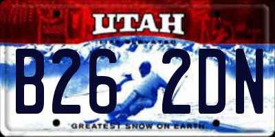 UT license plate B262DN