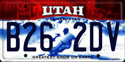 UT license plate B262DV