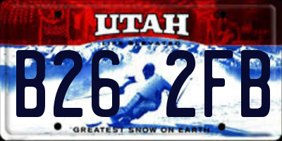 UT license plate B262FB