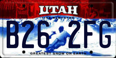 UT license plate B262FG