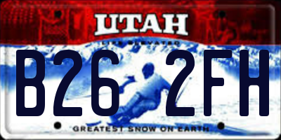 UT license plate B262FH