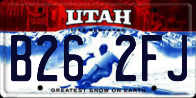 UT license plate B262FJ