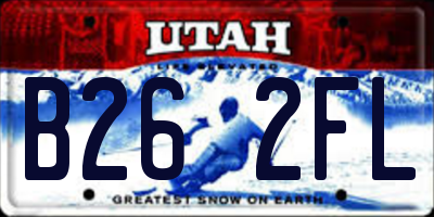 UT license plate B262FL