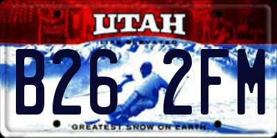 UT license plate B262FM