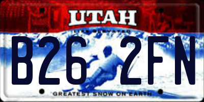 UT license plate B262FN