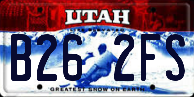 UT license plate B262FS