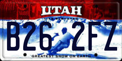 UT license plate B262FZ