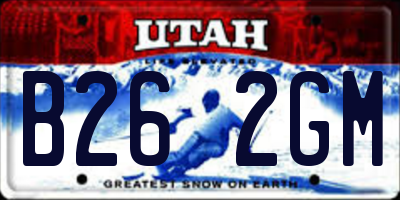 UT license plate B262GM