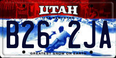 UT license plate B262JA