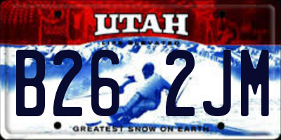 UT license plate B262JM